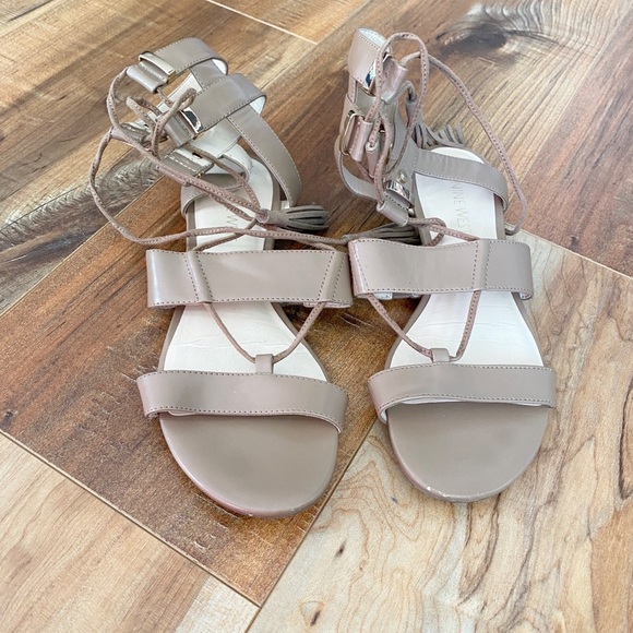 Nine West Decima Gladiator sandals Nude lace up - Picture 4 of 10
